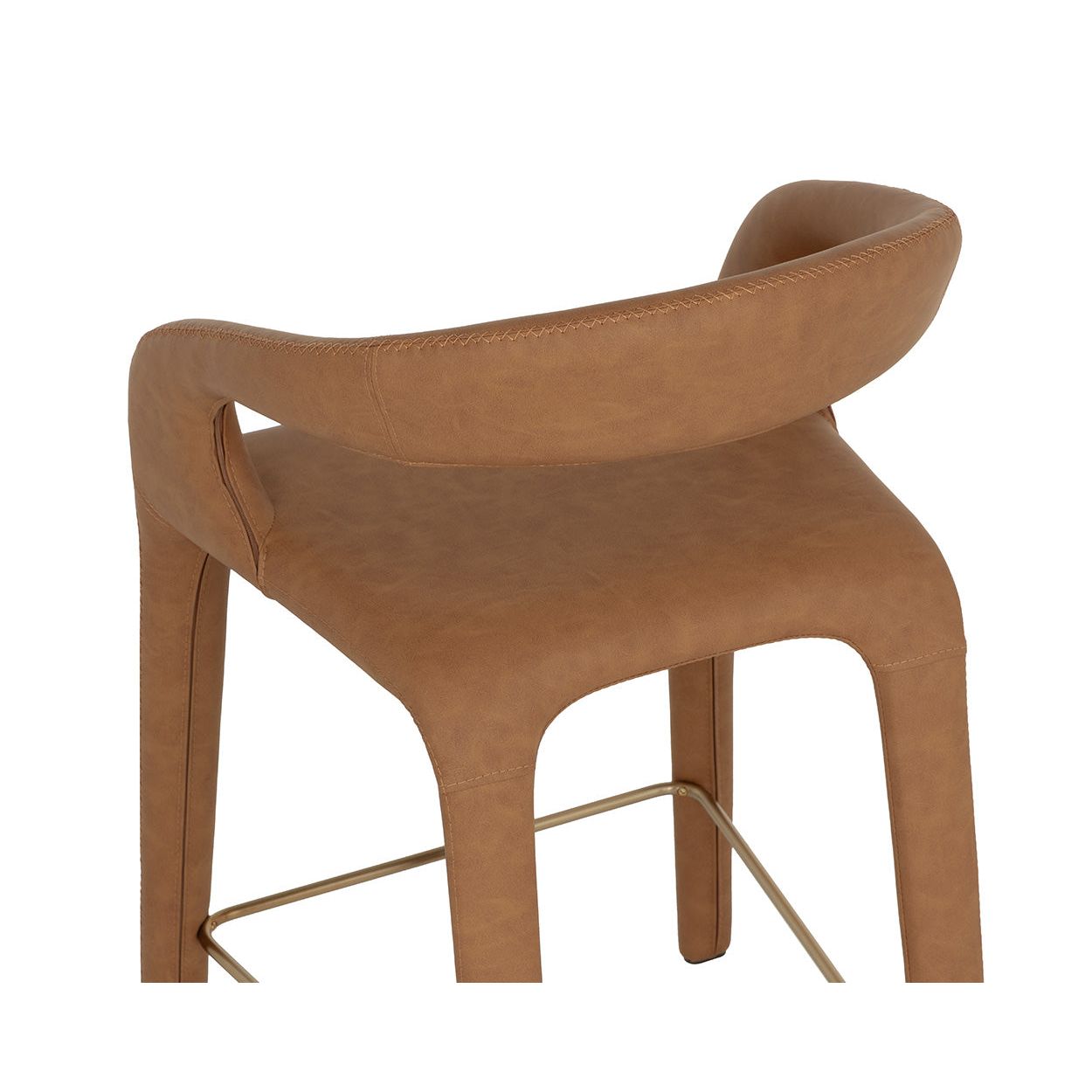 Tabouret de comptoir moderne en métal rembourré avec assise coussinée pour salle à manger