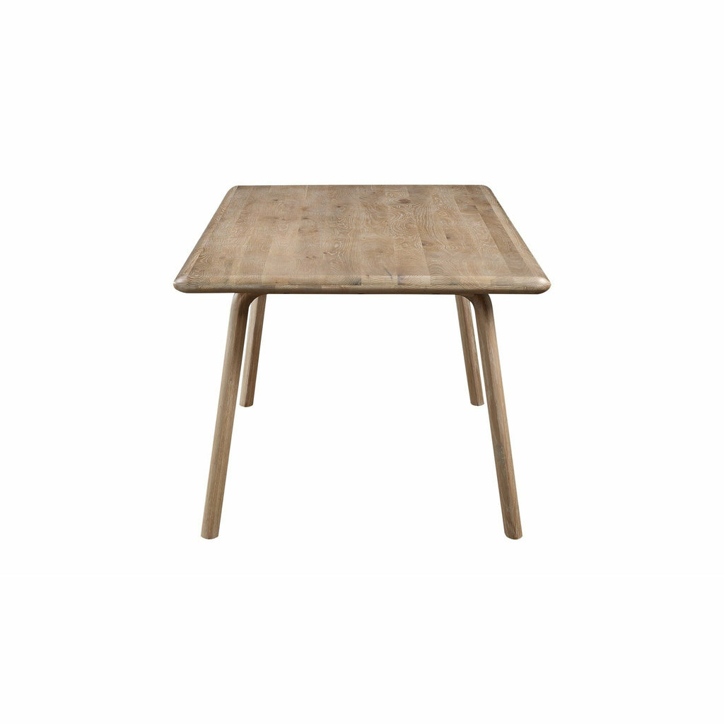 Table de salle à manger moderne en bois et métal avec pieds en épingle à cheveux pour salle à manger