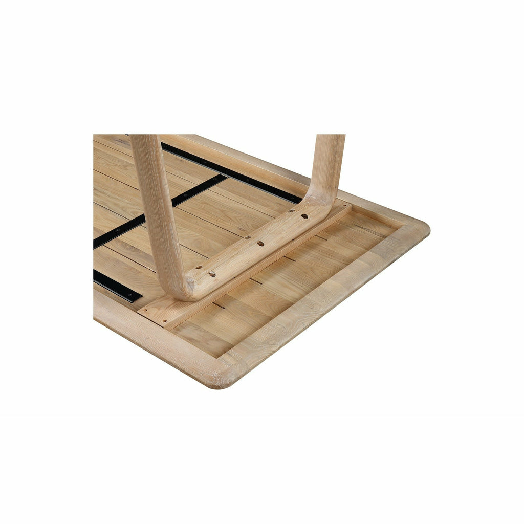 Table de salle à manger moderne en bois et métal avec pieds en épingle à cheveux pour salle à manger