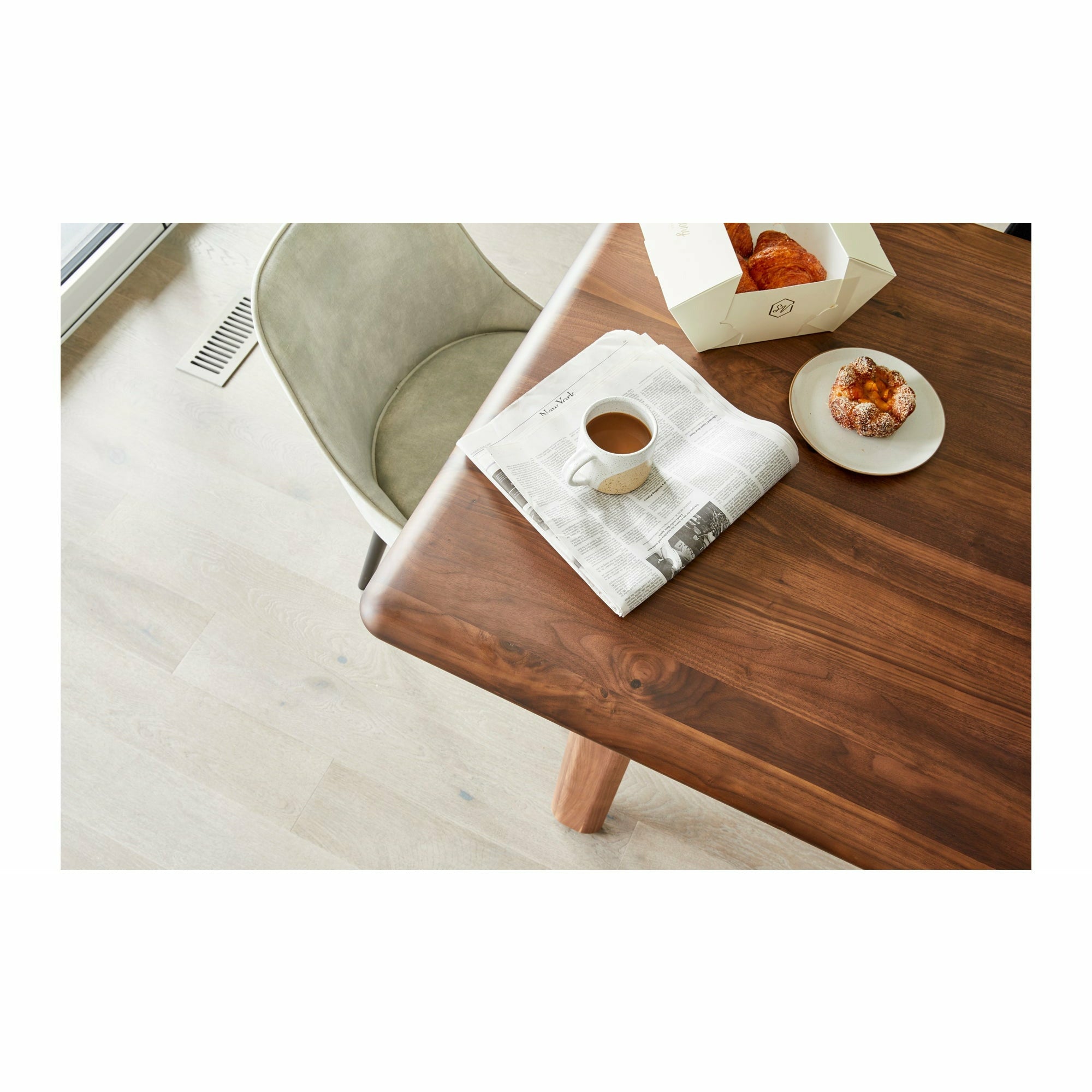 Modern Wood & Metal Dining Table with Hairpin Legs for Dining Room