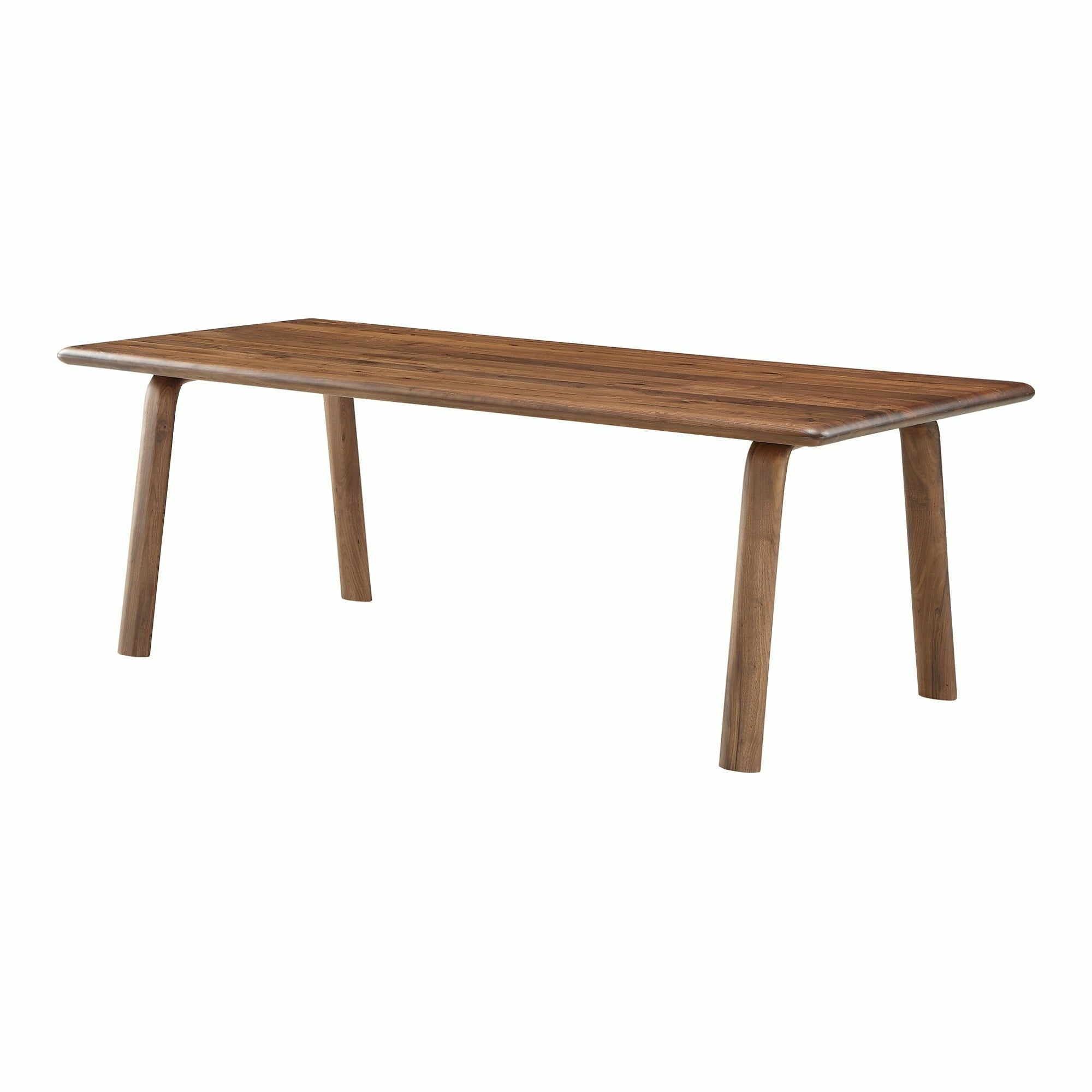 Table de salle à manger moderne en bois et métal avec pieds en épingle à cheveux pour salle à manger