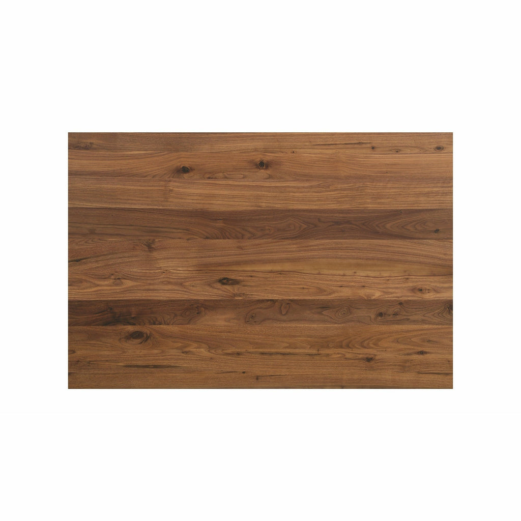 Table de salle à manger moderne en bois et métal avec pieds en épingle à cheveux pour salle à manger
