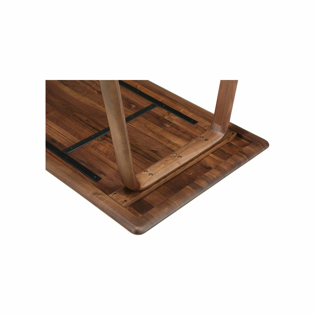 Table de salle à manger moderne en bois et métal avec pieds en épingle à cheveux pour salle à manger