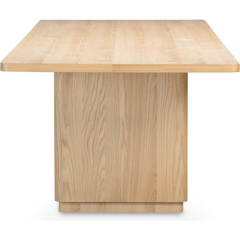 Table à manger ronde moderne en bois avec piètement à pieds inclinés pour salle à manger