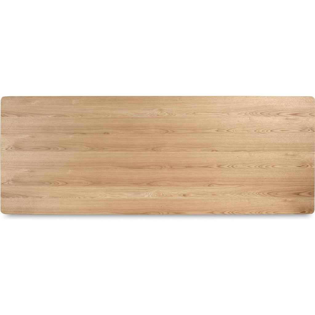 Table à manger ronde moderne en bois avec piètement à pieds inclinés pour salle à manger