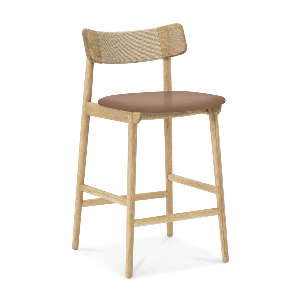 Tabouret de bar ou de comptoir moderne en métal rembourré avec coussin pour salle à manger