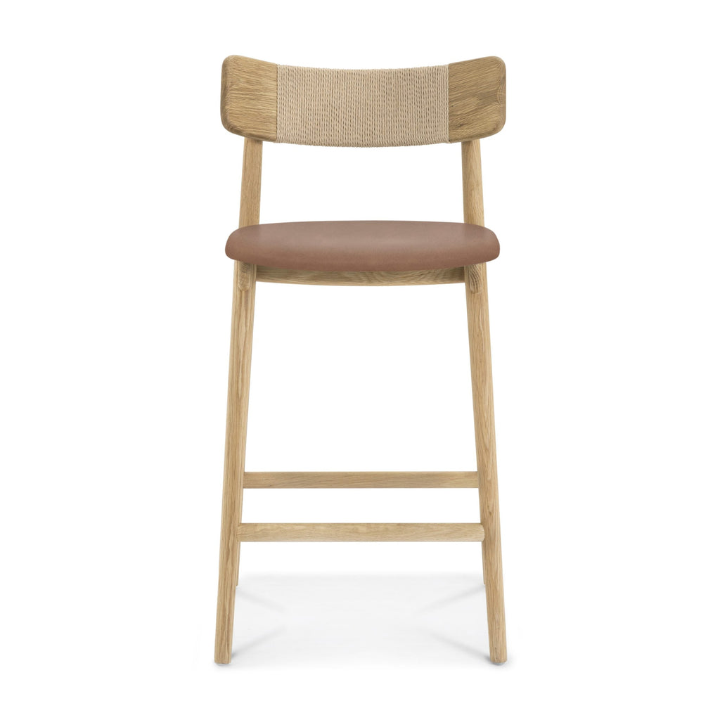 Tabouret de bar ou de comptoir moderne en métal rembourré avec coussin pour salle à manger
