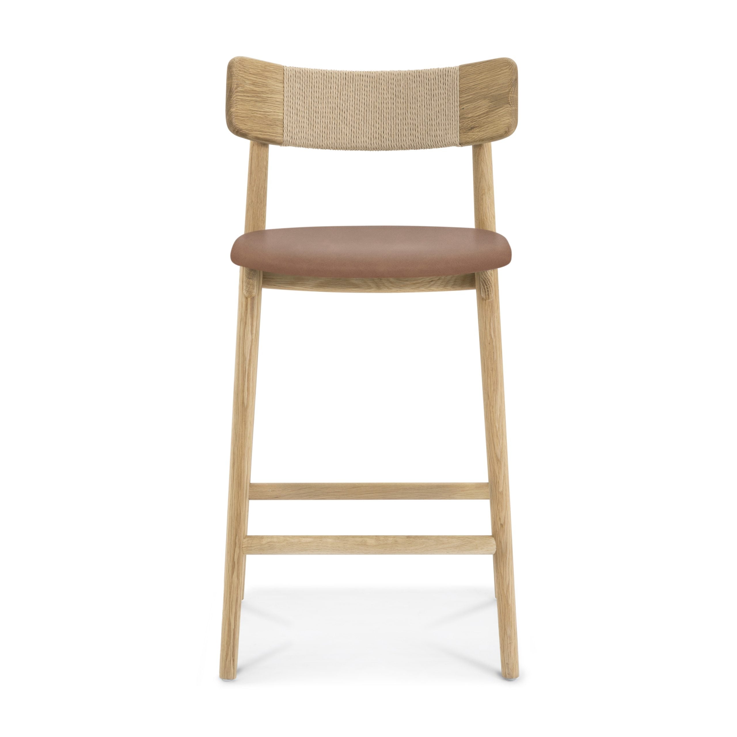 Modern Upholstered Metal Bar & Counter Stool with Cushion for Dining Room