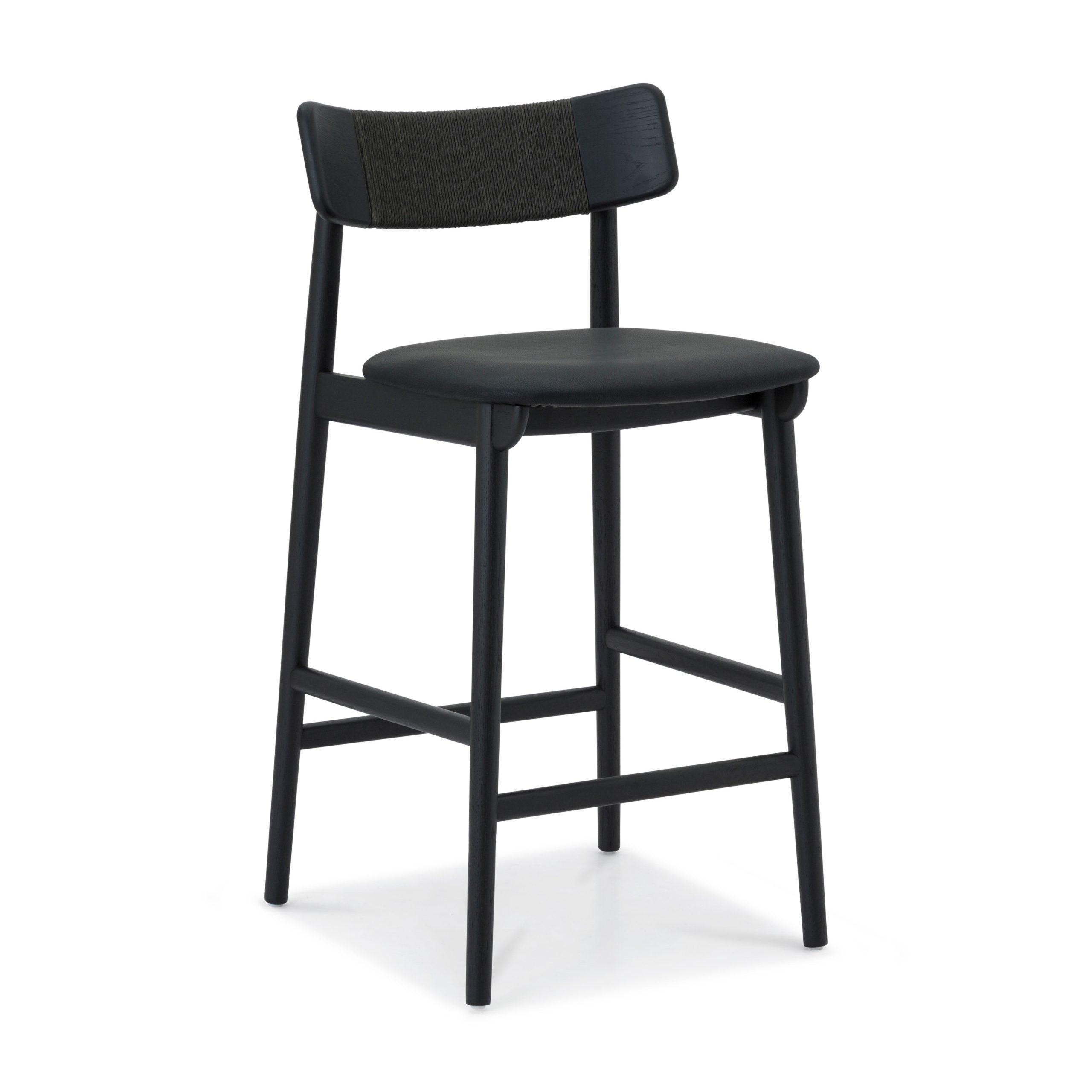 Modern Upholstered Metal Bar & Counter Stool with Cushion for Dining Room