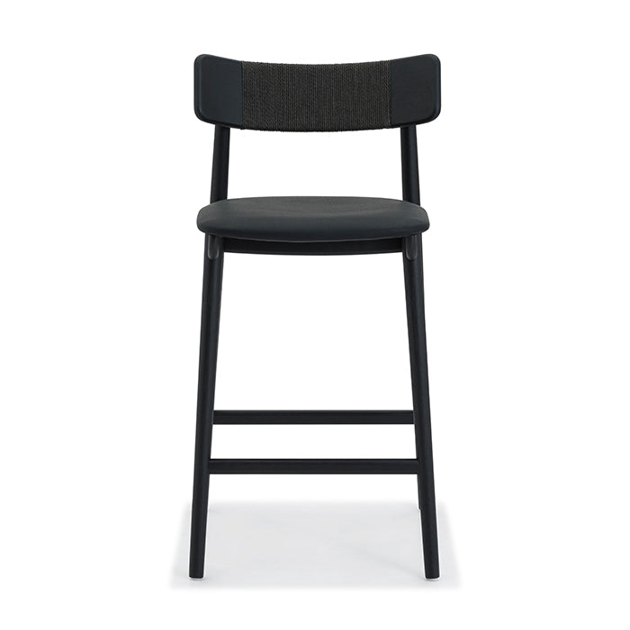 Modern Upholstered Metal Bar & Counter Stool with Cushion for Dining Room