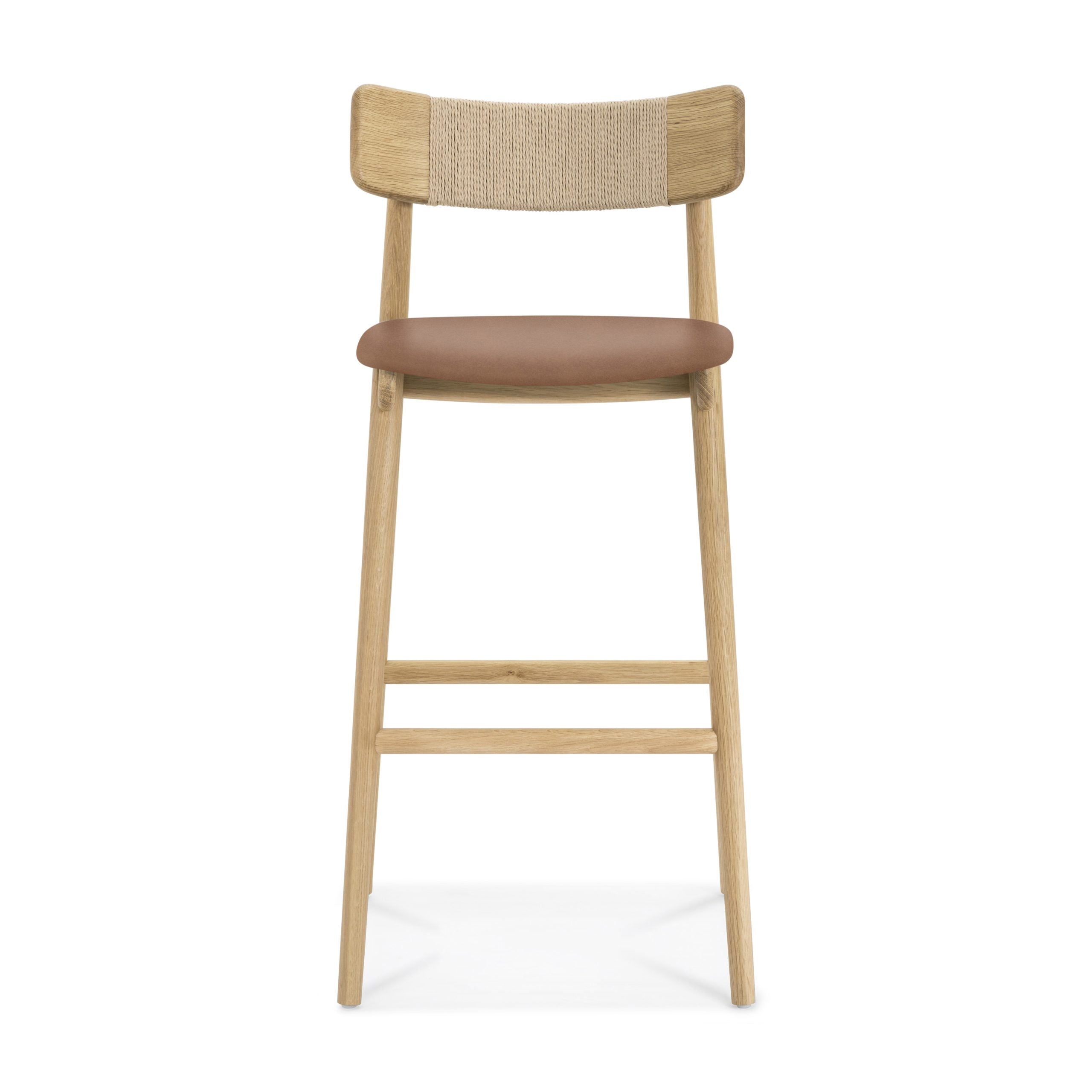 Modern Upholstered Metal Bar & Counter Stool with Cushion for Dining Room