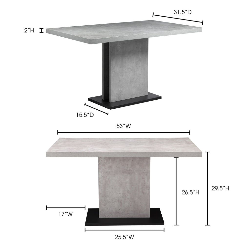 Table à manger industrielle en bois de récupération et métal pour salle à manger