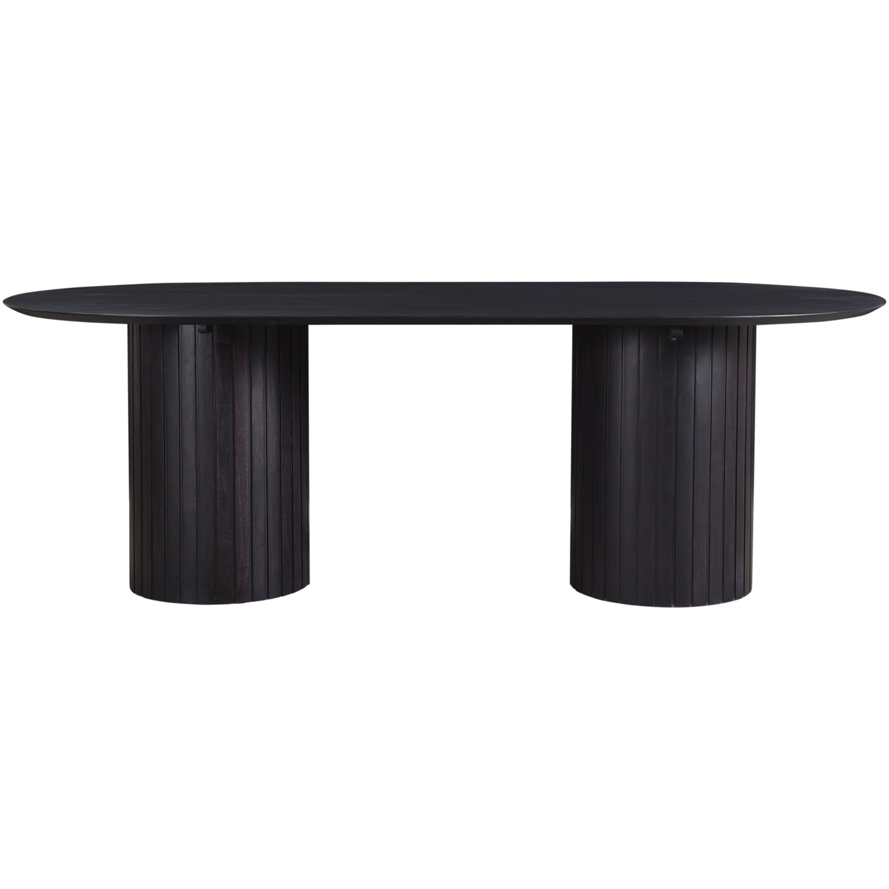 Contemporary Wood & Metal Dining Table with Geometric Base for Dining Room