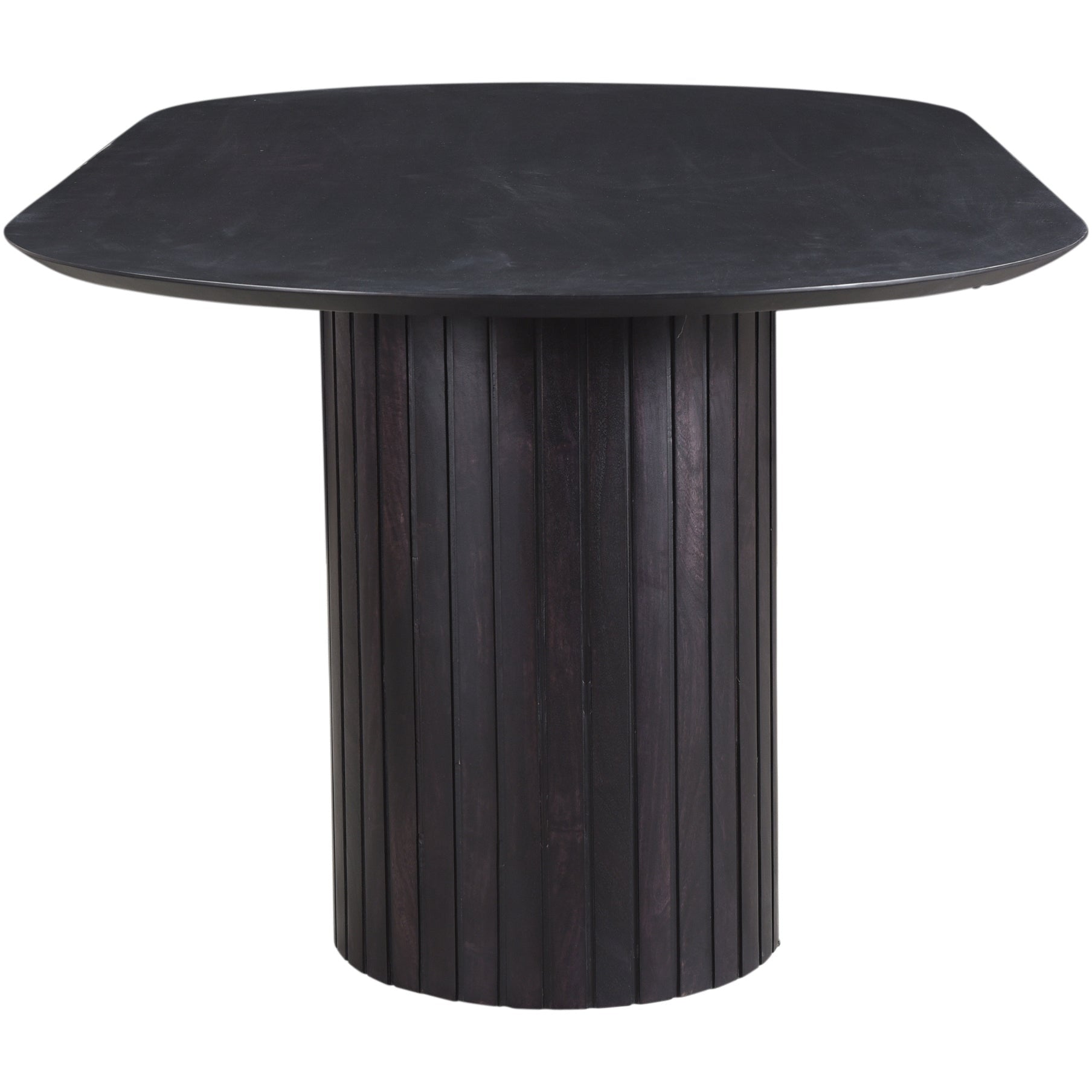 Contemporary Wood & Metal Dining Table with Geometric Base for Dining Room