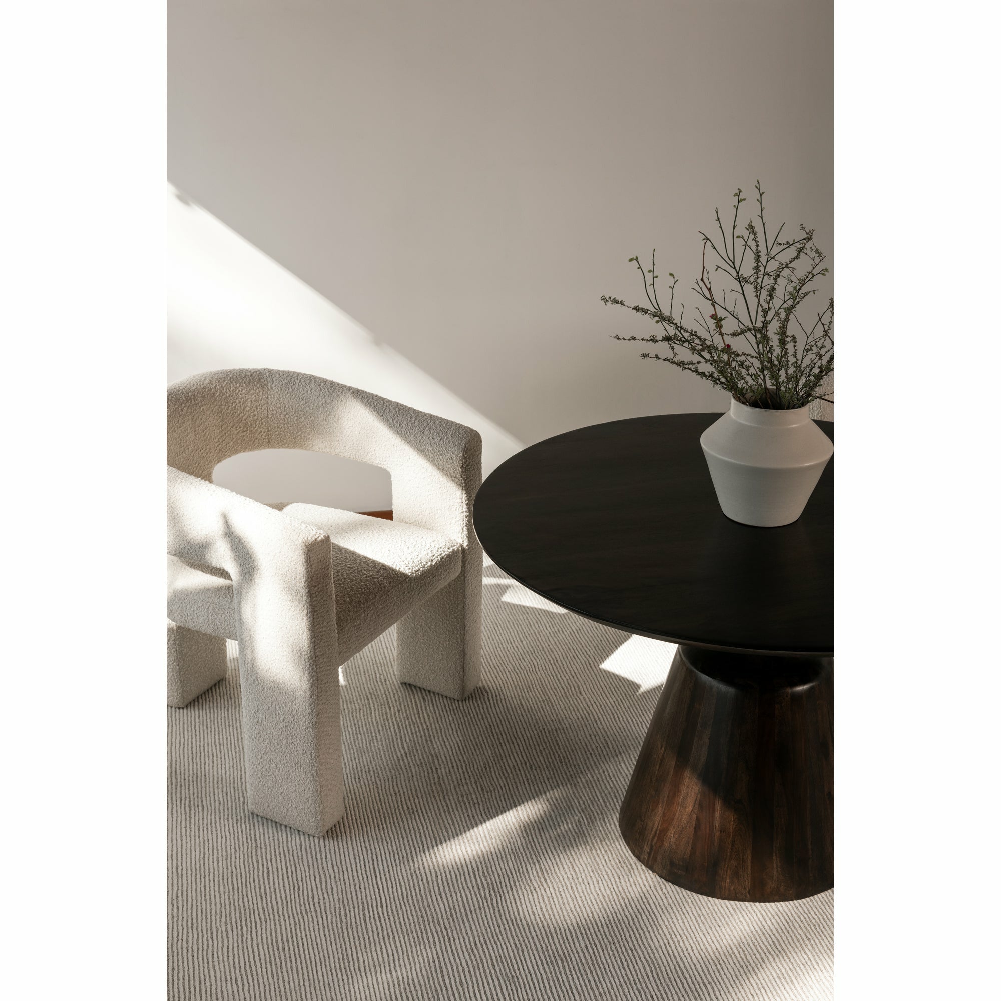 Mediterranean Solid Wood Dining Table with Turned Leg Base for Dining Room