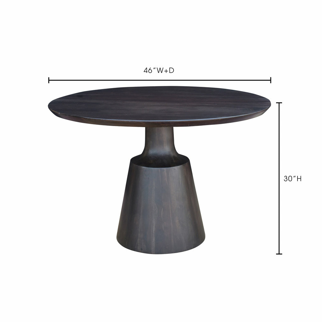 Table à manger en bois massif de style méditerranéen avec pieds tournés pour salle à manger