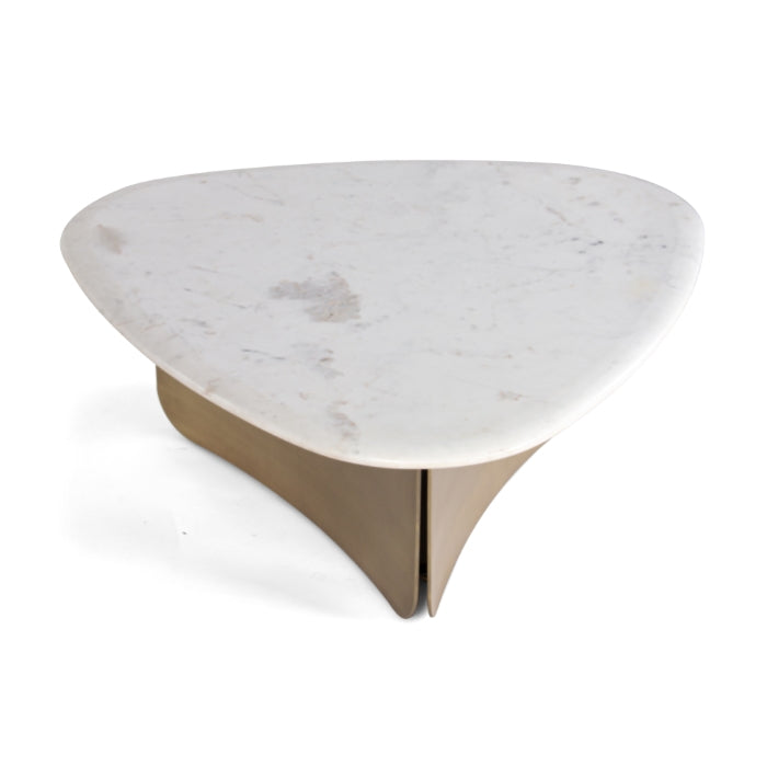 Industrial Wood & Metal Coffee Table with Open Frame Base for Living Room