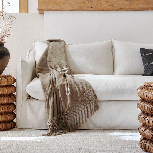 Modern Wood & Metal Coffee Table with Geometric Base for Living Room