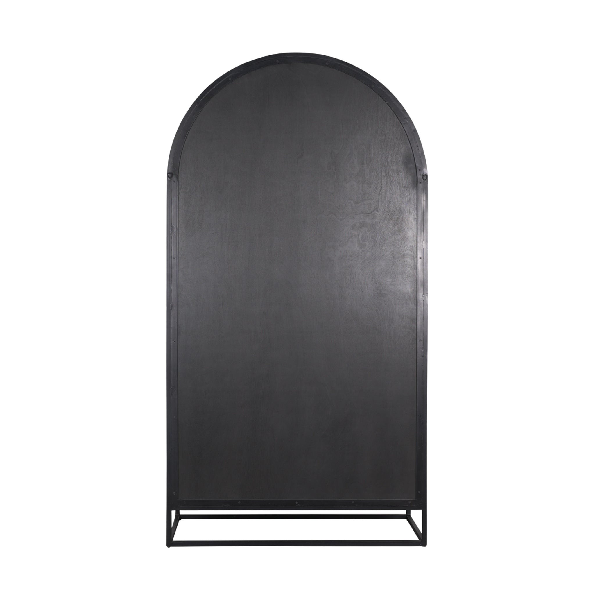 Vitrine en bois et métal style ferme avec porte vitrée et arche pour salle à manger