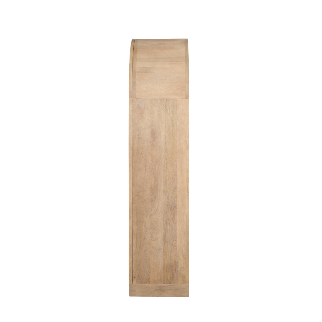 Meuble vitrine rustique en bois et verre avec tiroirs et étagère pour salon