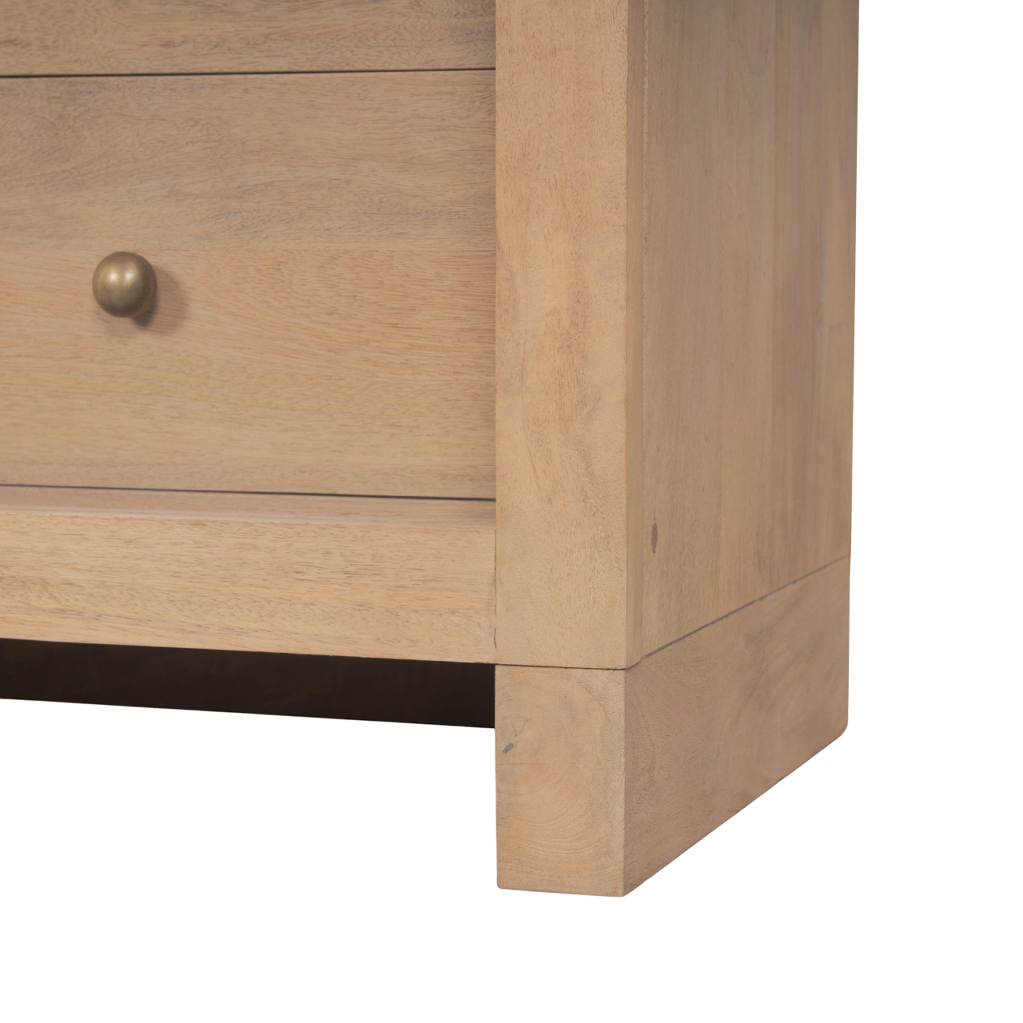 Meuble vitrine rustique en bois et verre avec tiroirs et étagère pour salon