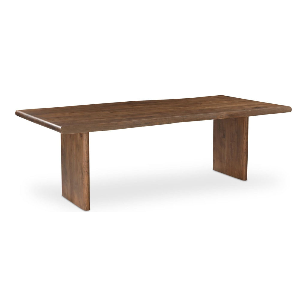 Table à manger contemporaine en bois avec piètement sculptural pour salle à manger