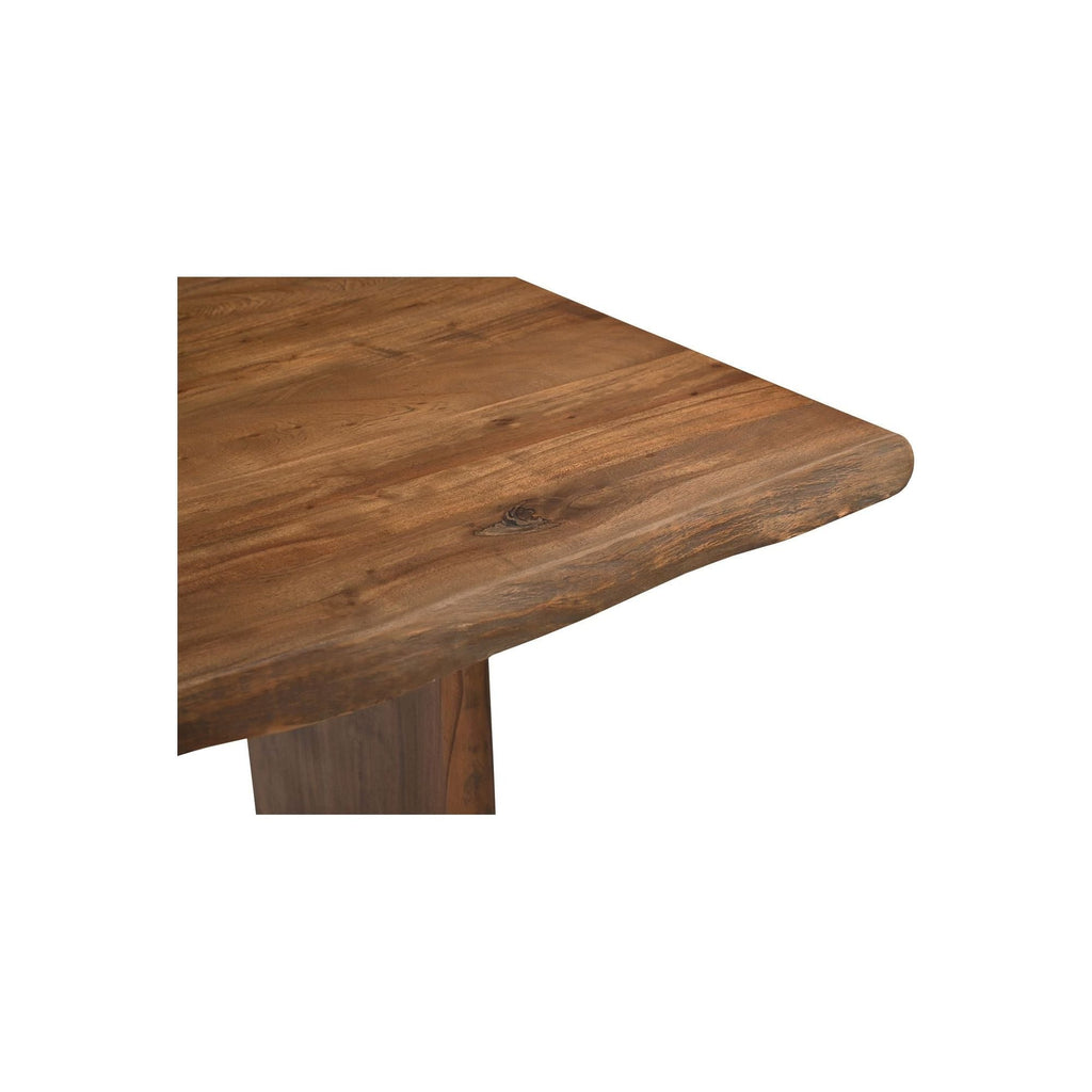 Table à manger contemporaine en bois avec piètement sculptural pour salle à manger