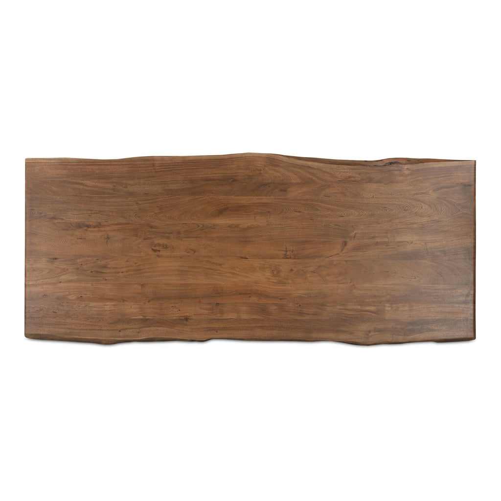 Table à manger contemporaine en bois avec piètement sculptural pour salle à manger