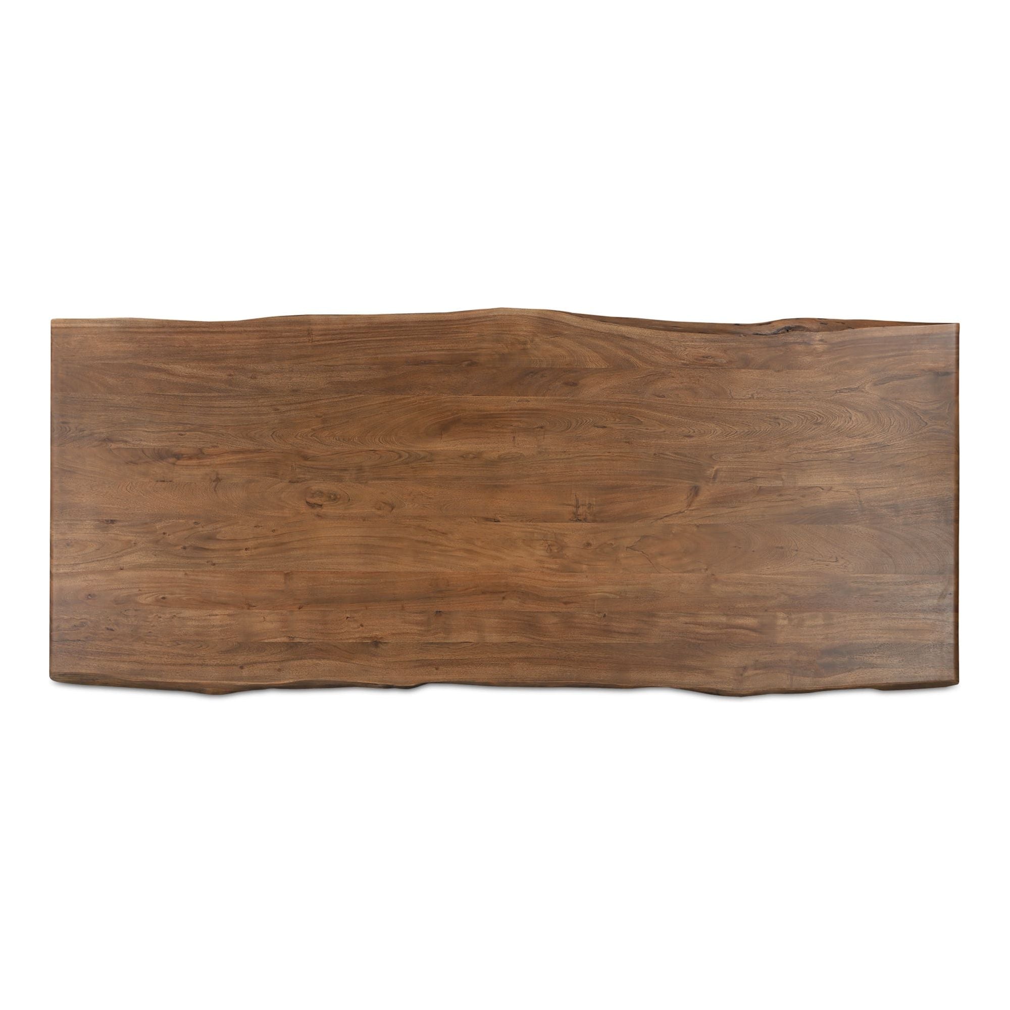 Table à manger contemporaine en bois avec piètement sculptural pour salle à manger