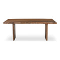 Table à manger contemporaine en bois avec piètement sculptural pour salle à manger
