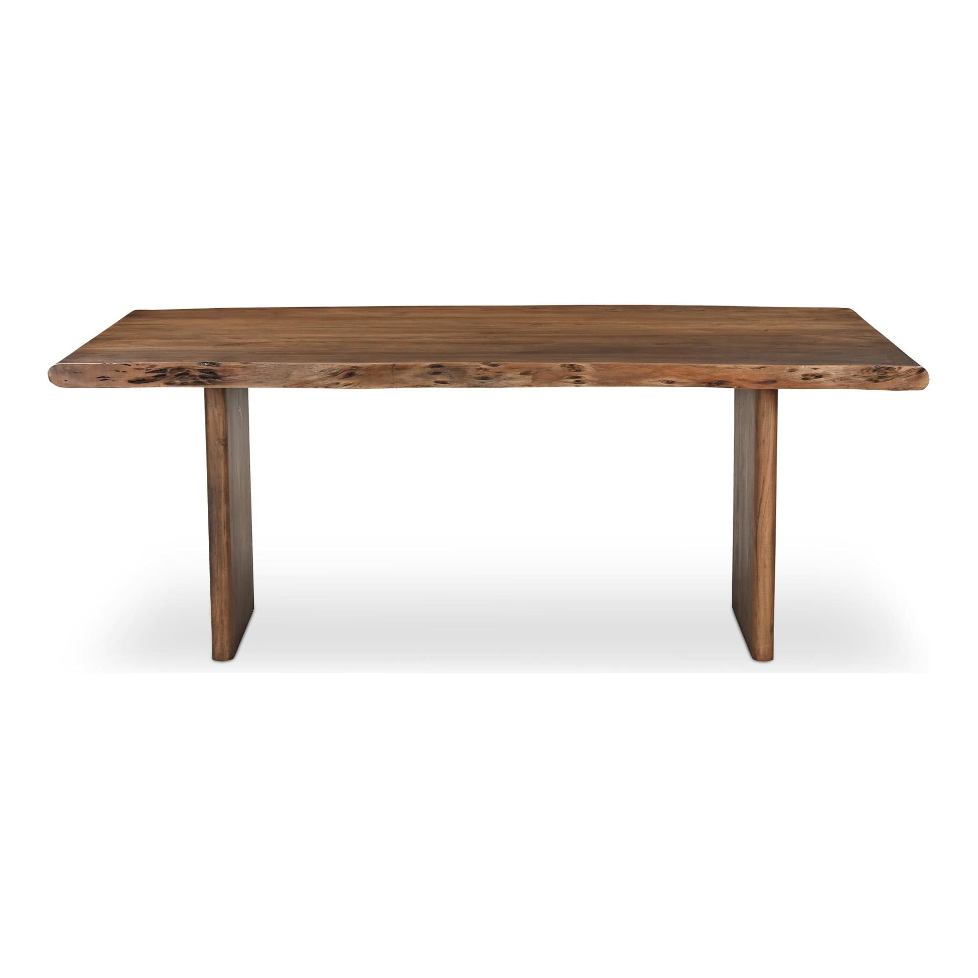 Contemporary Wood Dining Table with Sculptural Pedestal Base for Dining Room