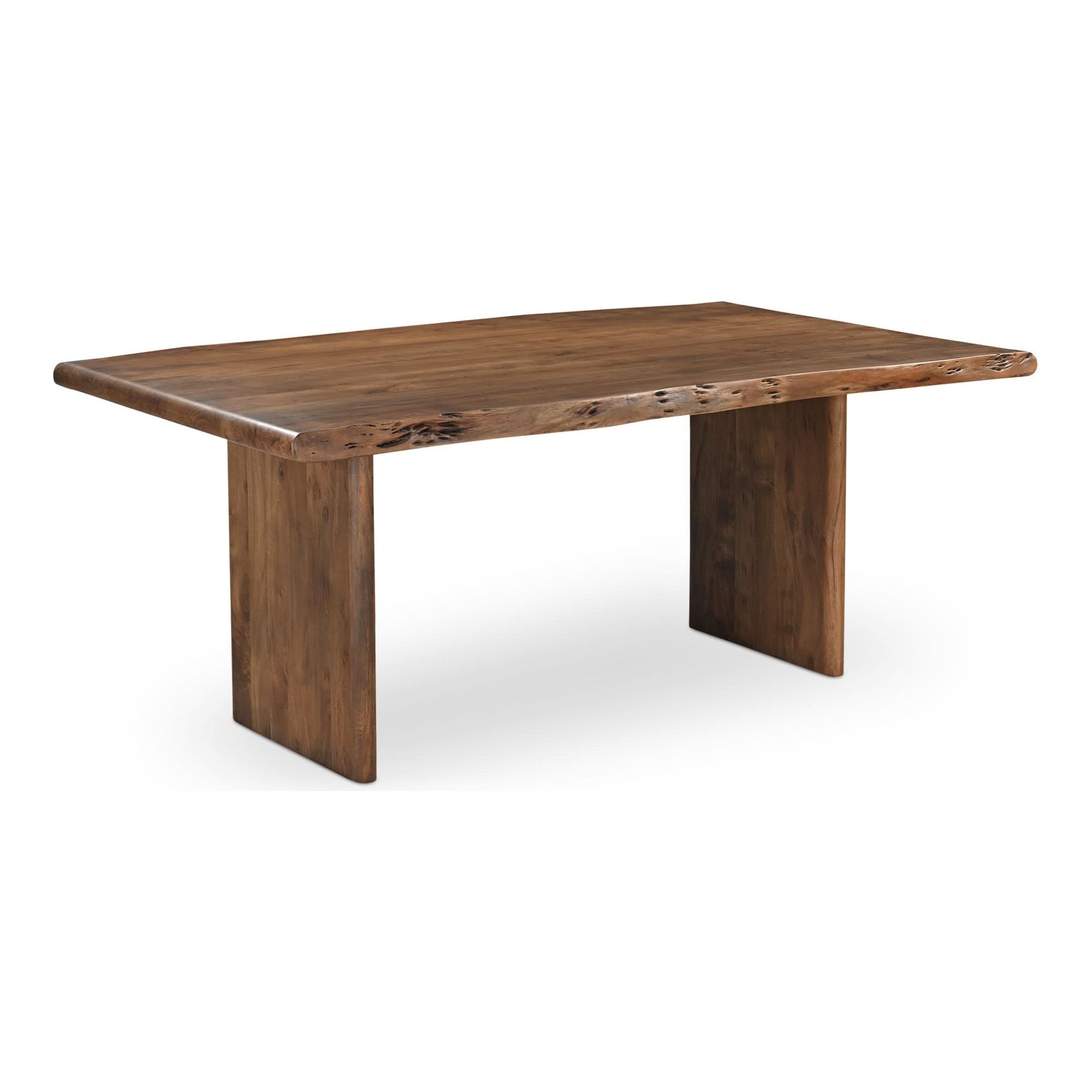 Contemporary Wood Dining Table with Sculptural Pedestal Base for Dining Room