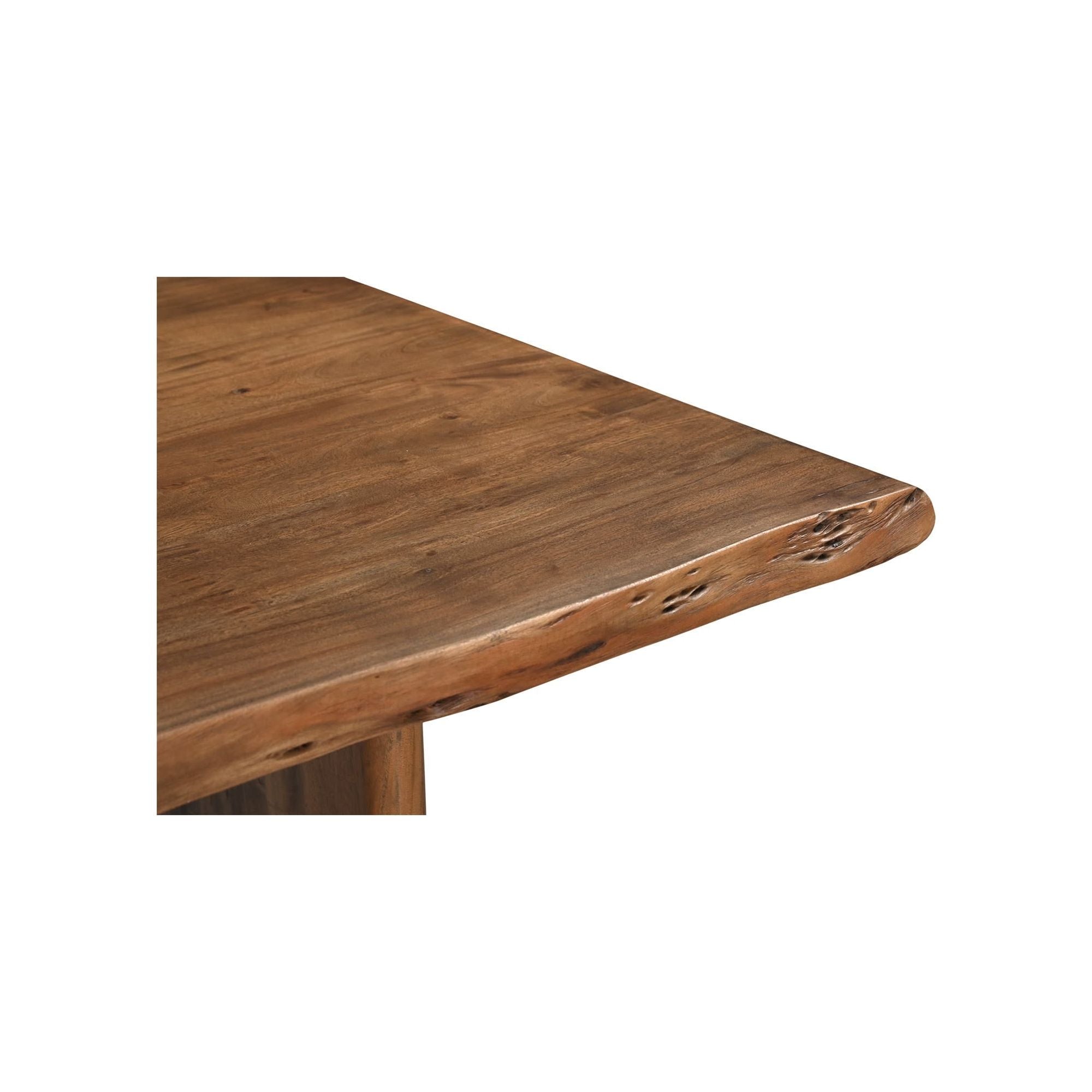Contemporary Wood Dining Table with Sculptural Pedestal Base for Dining Room