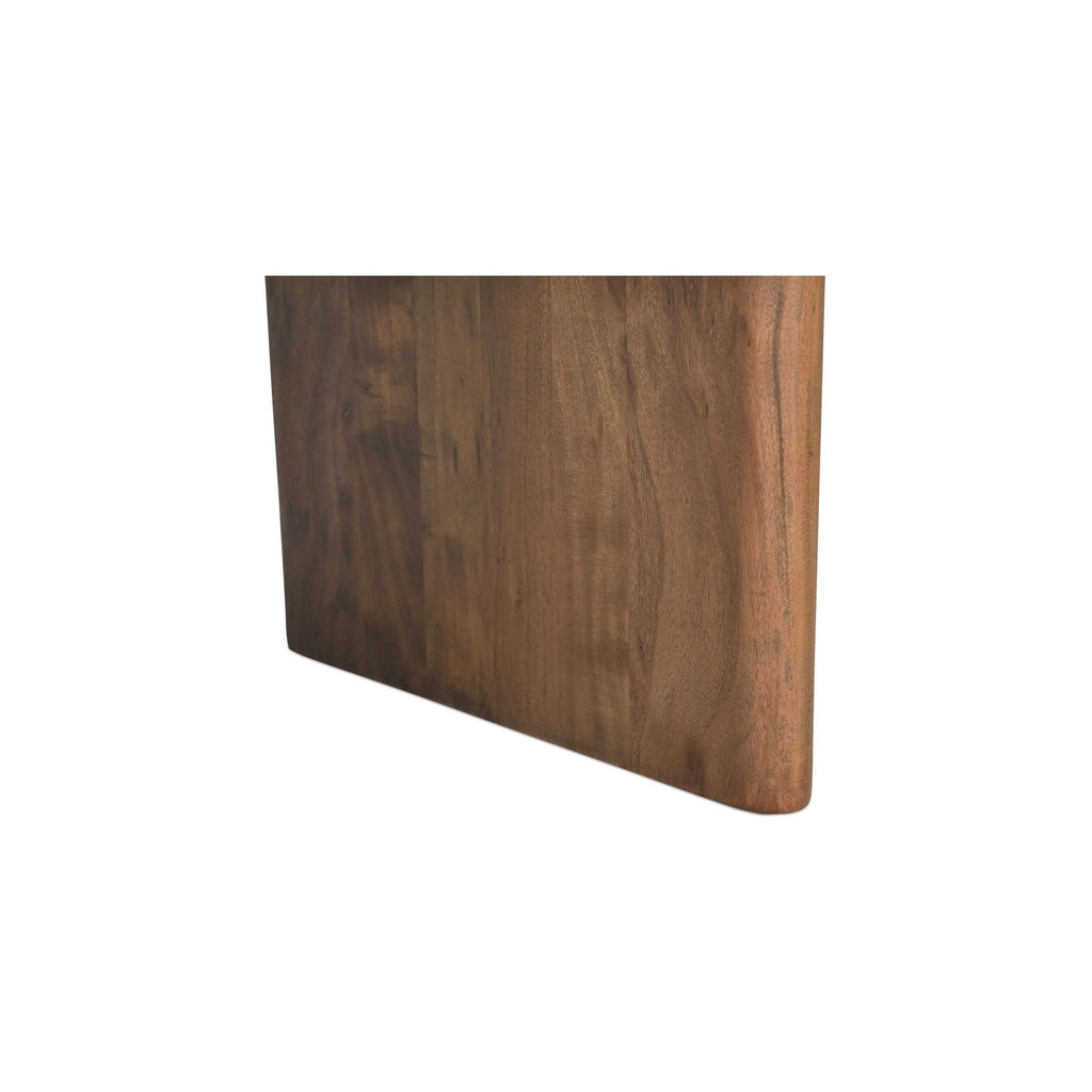 Table à manger contemporaine en bois avec piètement sculptural pour salle à manger