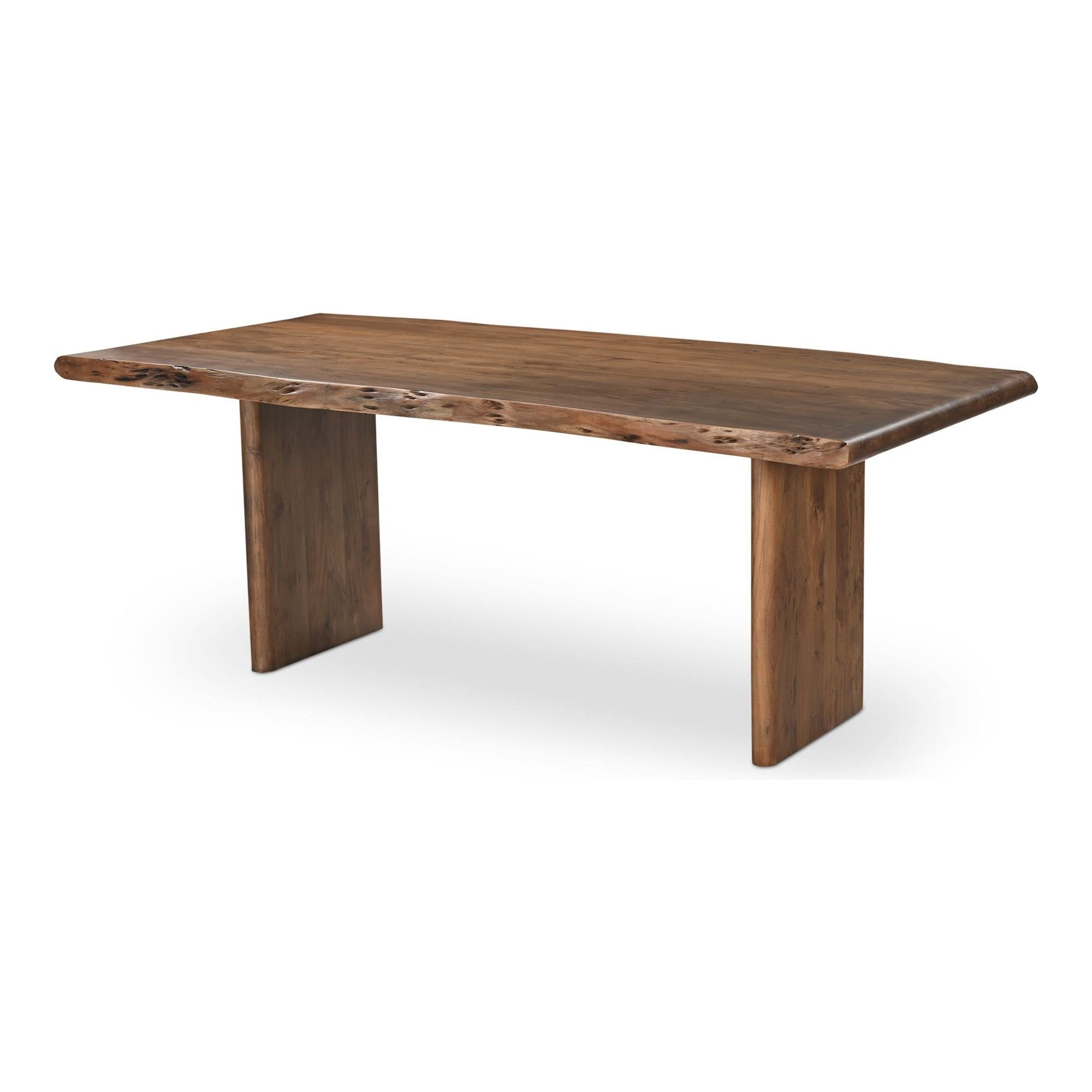 Table à manger contemporaine en bois avec piètement sculptural pour salle à manger