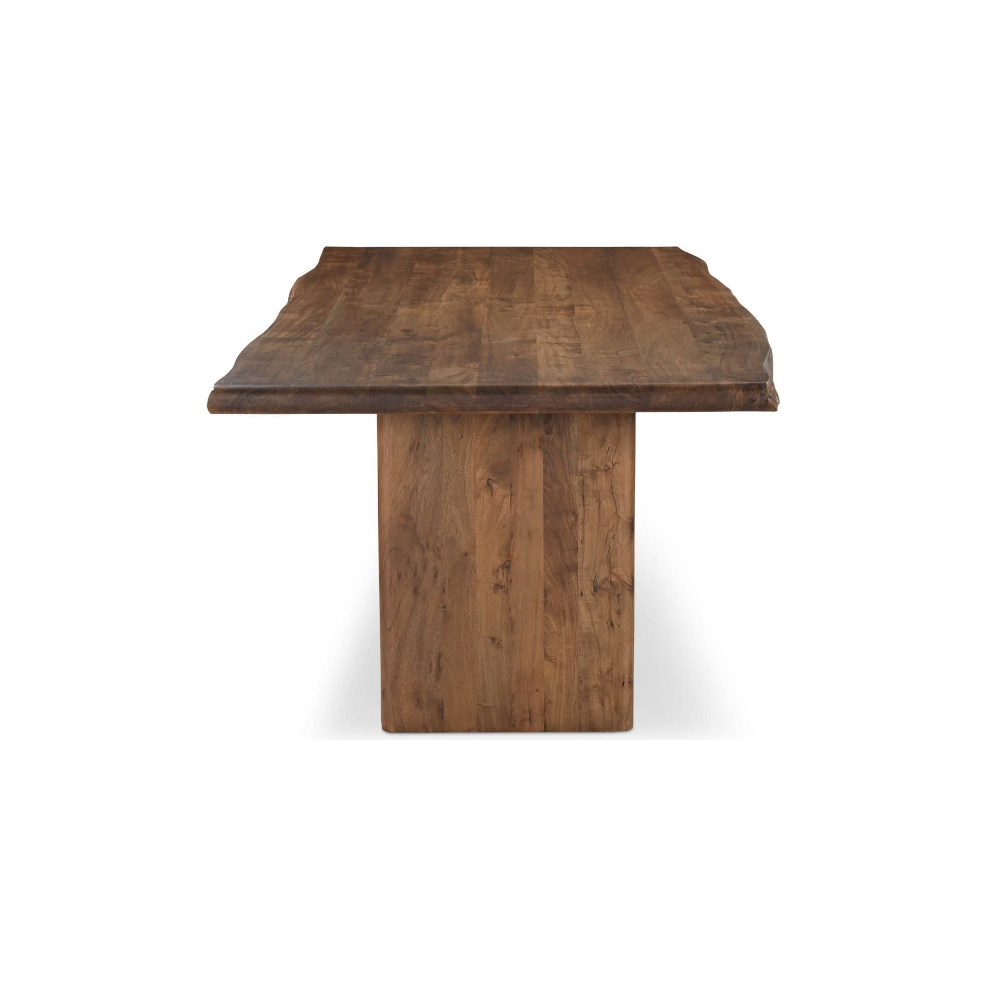 Table à manger contemporaine en bois avec piètement sculptural pour salle à manger