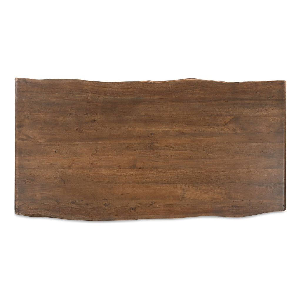 Table à manger contemporaine en bois avec piètement sculptural pour salle à manger
