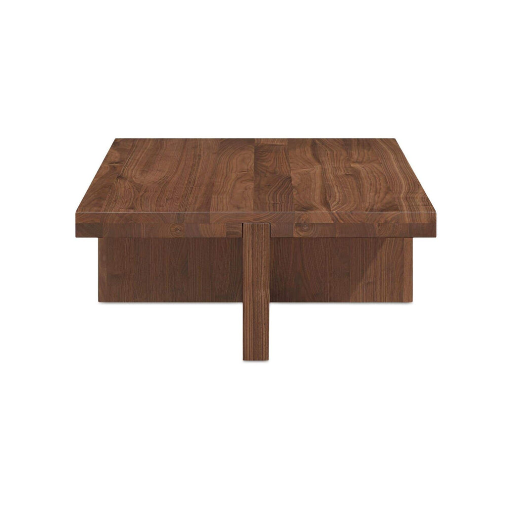 Table basse scandinave en bois massif avec cadre minimaliste pour salon
