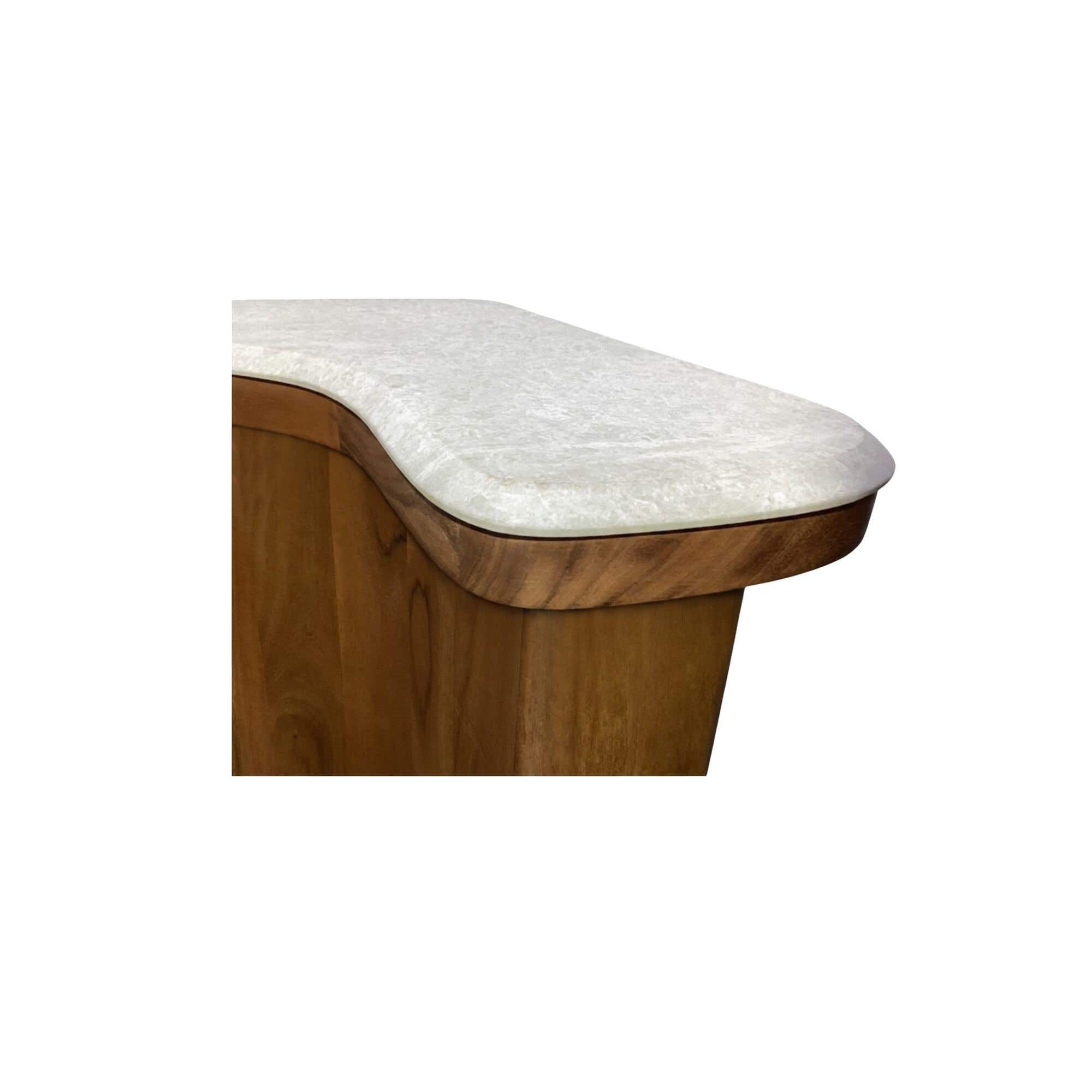 Tables basses gigognes modernes en bois et métal à 2 niveaux pour salon
