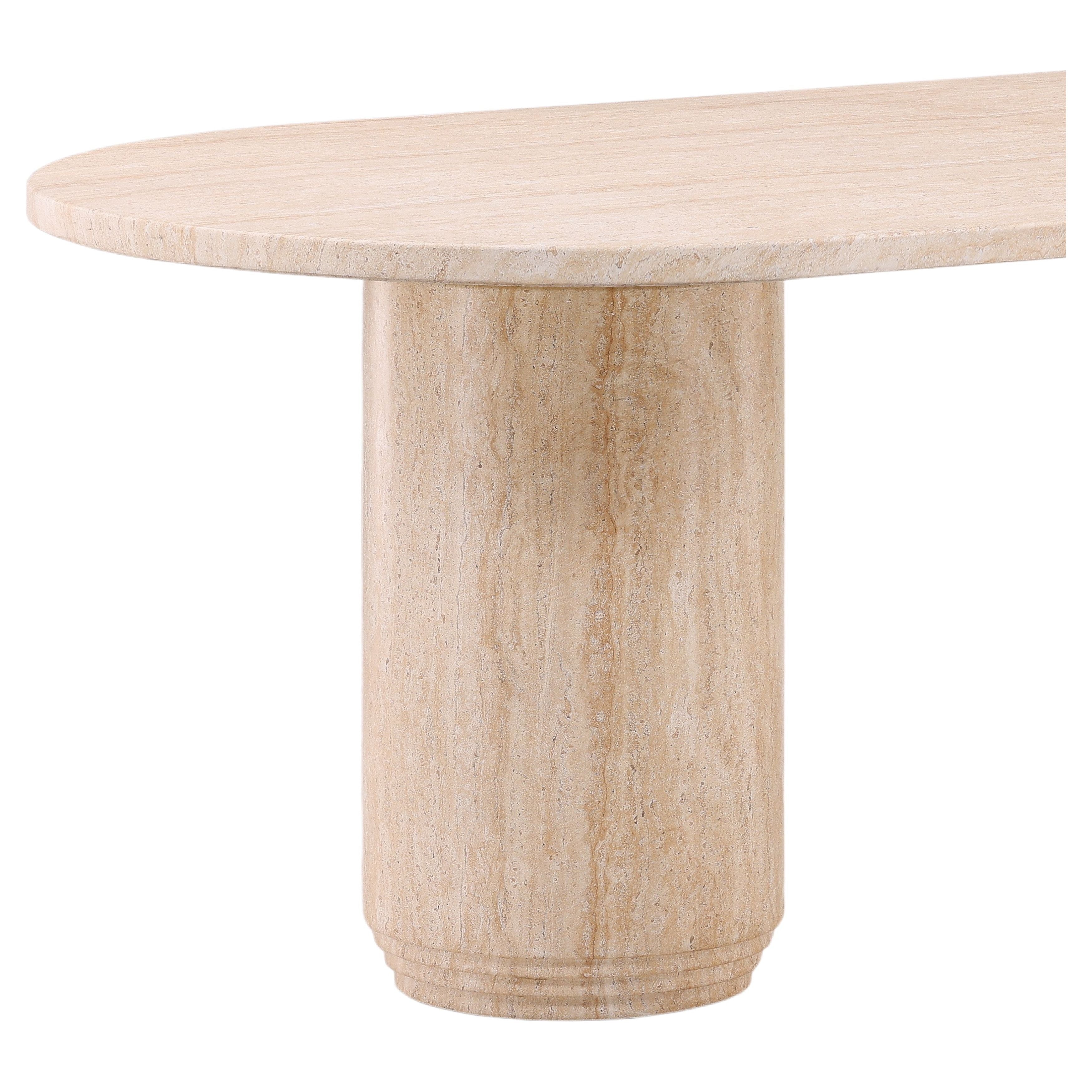 Contemporary Marble-Look & Metal Dining Table for Dining Room
