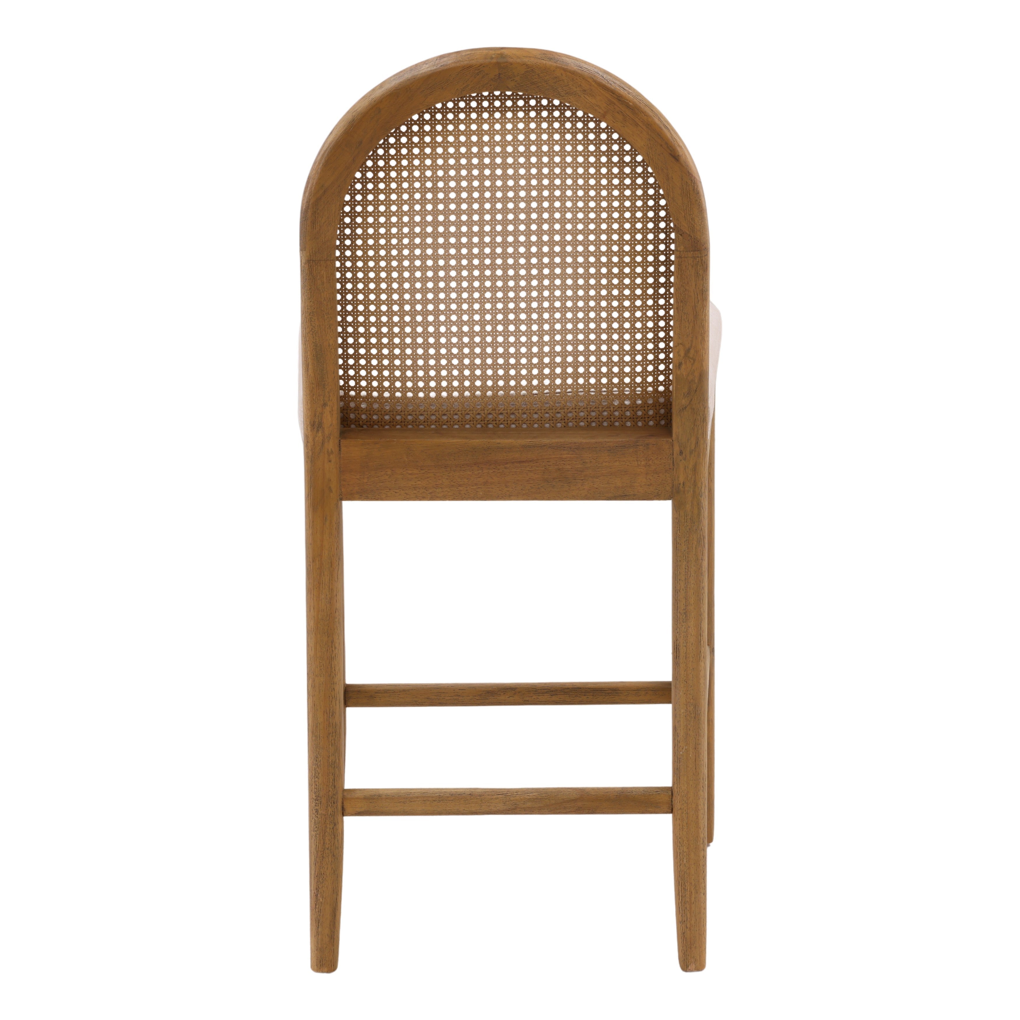 Industrial Wood & Metal Armless Counter Stool for Dining Room