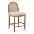 Tabouret de comptoir industriel en bois et métal sans accoudoirs pour salle à manger