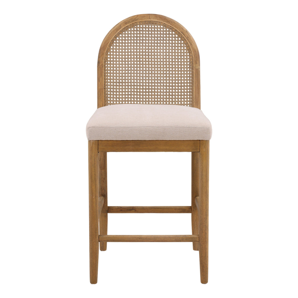 Tabouret de comptoir industriel en bois et métal sans accoudoirs pour salle à manger