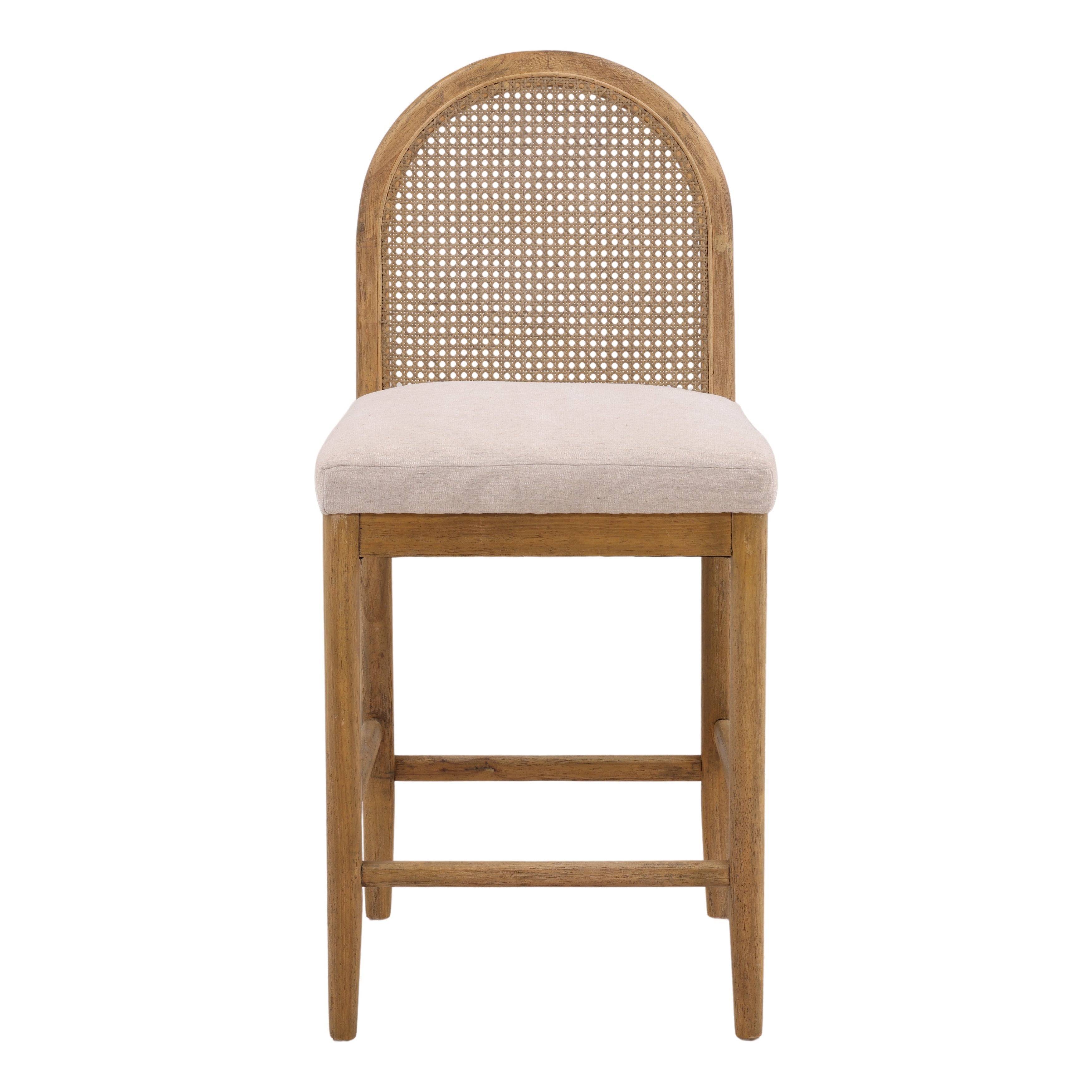 Industrial Wood & Metal Armless Counter Stool for Dining Room