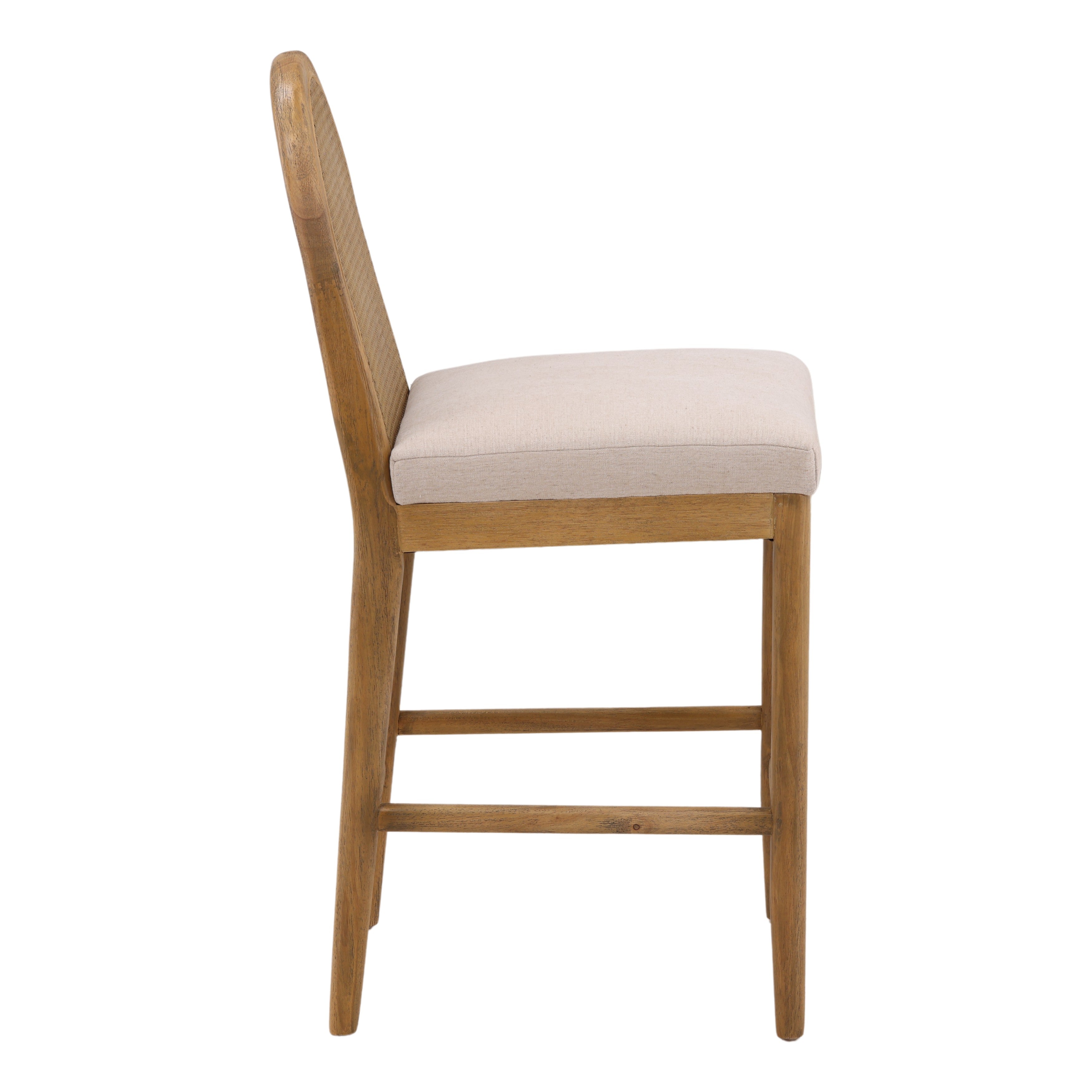 Industrial Wood & Metal Armless Counter Stool for Dining Room