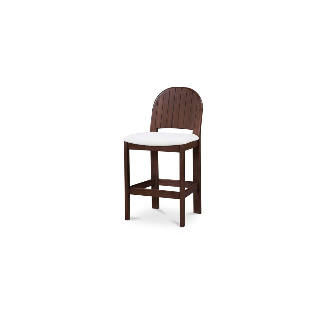 Tabouret de comptoir sans bras en bois rembourré moderne avec coussin pour salle à manger