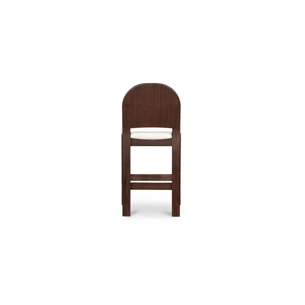 Tabouret de comptoir sans bras en bois rembourré moderne avec coussin pour salle à manger