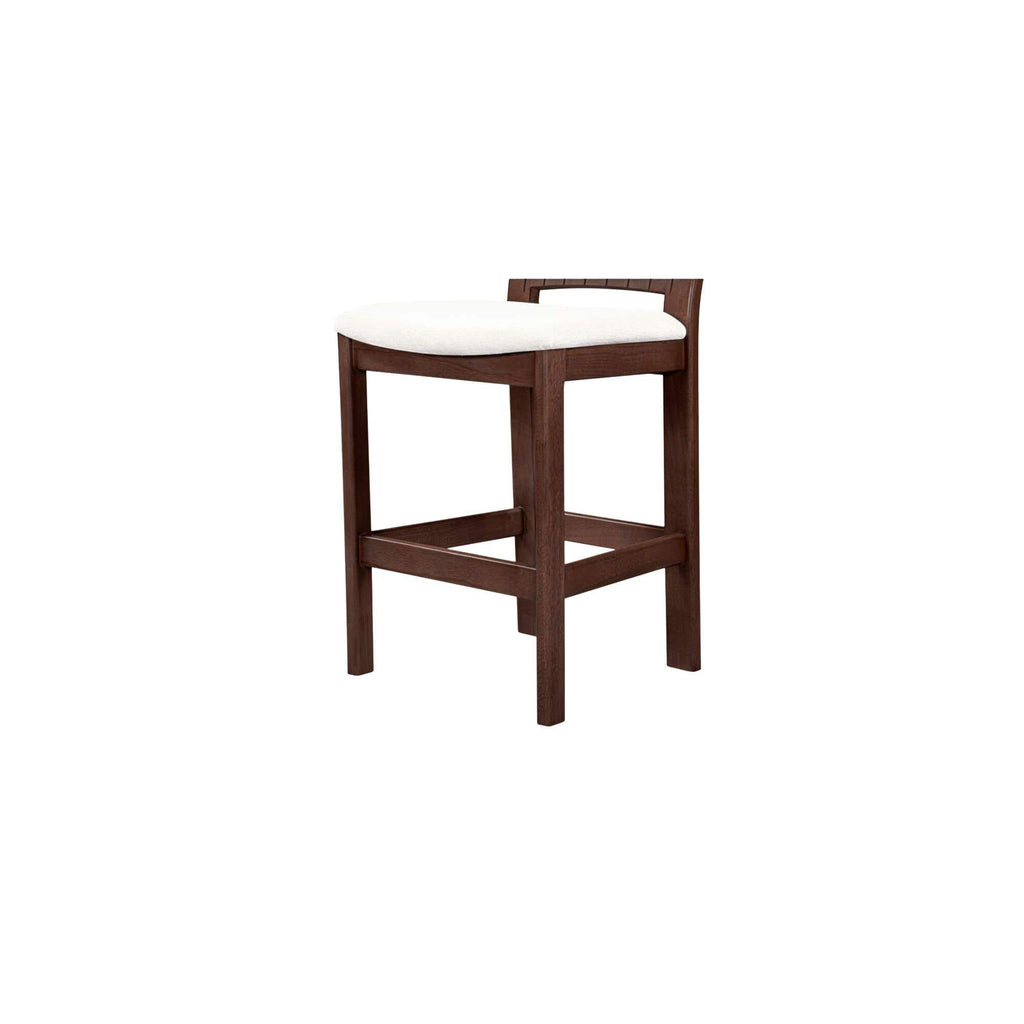 Tabouret de comptoir sans bras en bois rembourré moderne avec coussin pour salle à manger