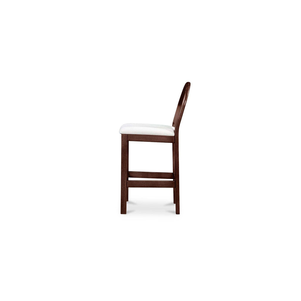 Tabouret de comptoir sans bras en bois rembourré moderne avec coussin pour salle à manger