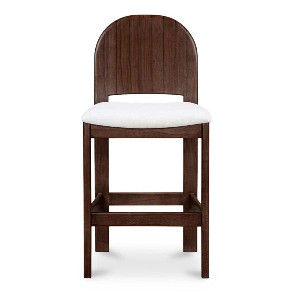 Modern Upholstered Wood Armless Counter Stool with Cushion for Dining Room
